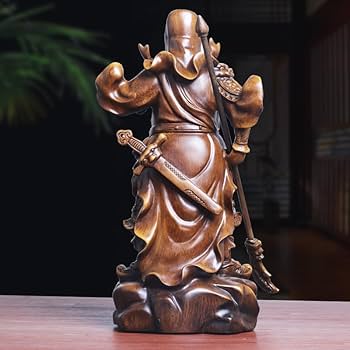 OEIPSMK 关公像镇宅摆件武财神关二爷供奉佛像横刀大刀关羽工艺品